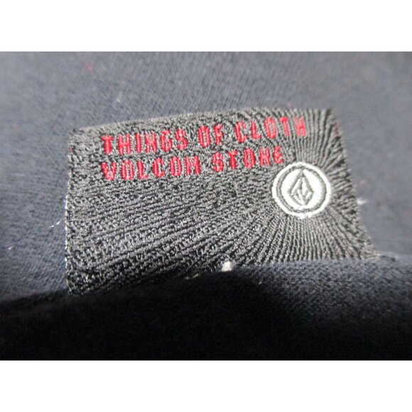 Volcom Mens Black T-Shirt With Graphic Print Stripe Logo Large Skater - Picture 7 of 7